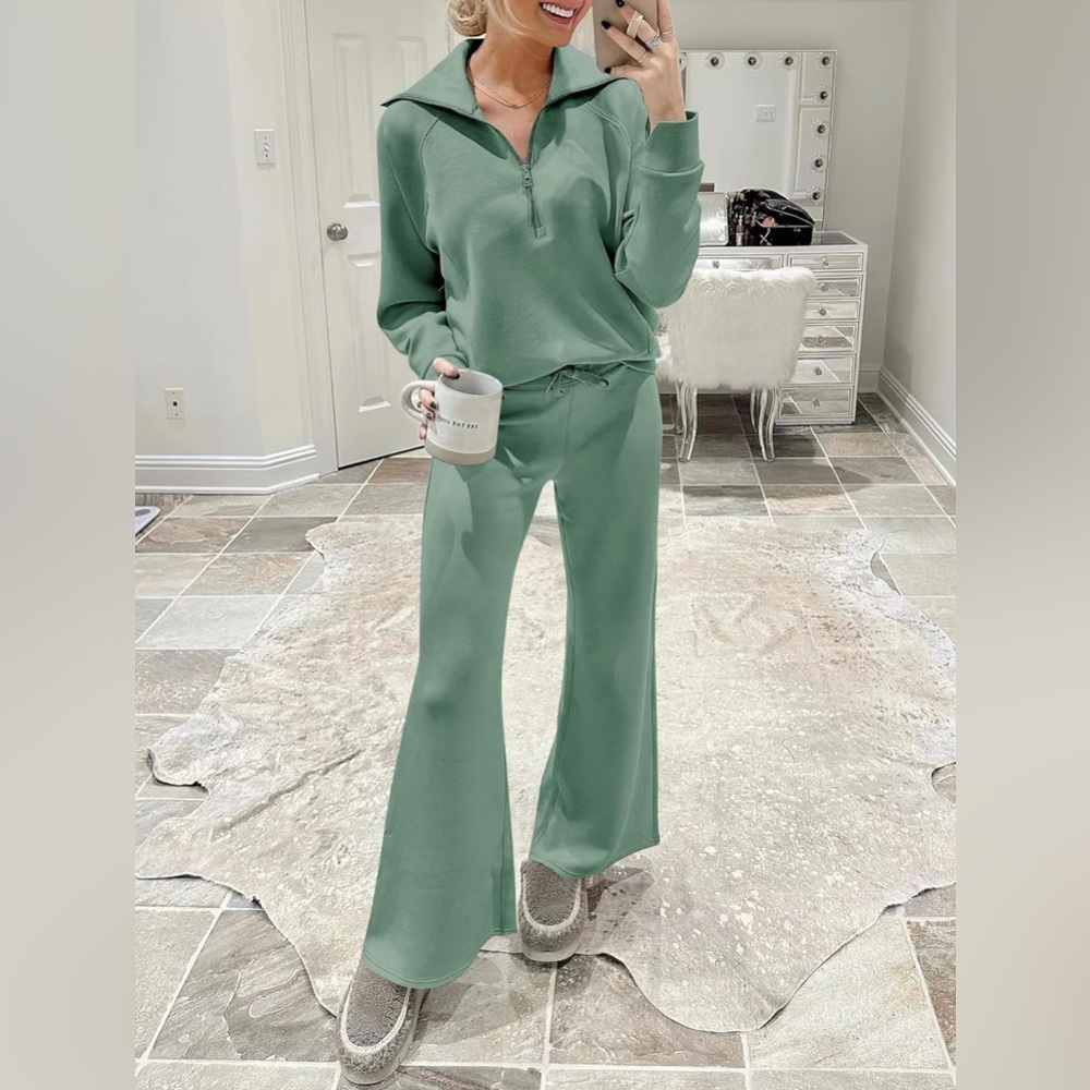 NWOT Anrabess Pale Green Lounge Tracksuit Set Size M